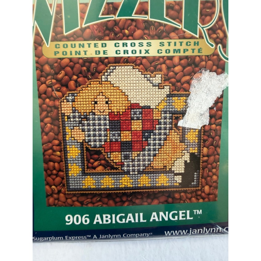 VTG Janlynn Sugarplum Wizzers Abigail Angel Cross Stitch Kit Ornament